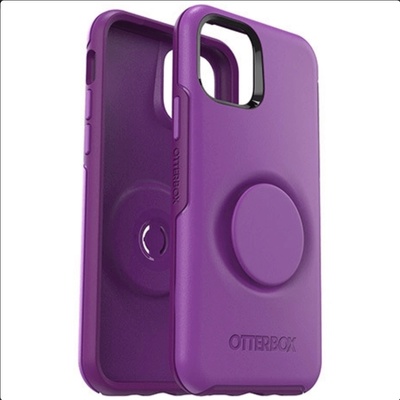 OtterBox Pop Symmetry Series Case - хибриден кейс с висока защита и вградена поставка за iPhone 11 Pro (лилав)