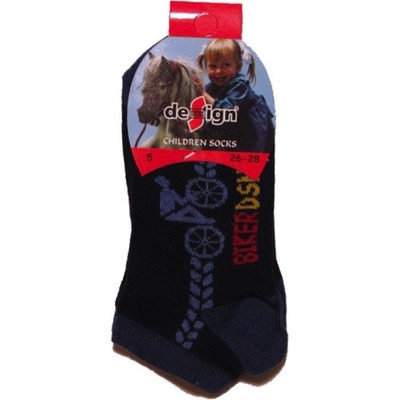 Design Socks chlapecké kotníčkové ponožky sportovní tm.modrá barva