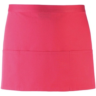 Premier Workwear Pracovní zástěra krátká s kapsami PR155 Hot Pink Pantone 214c 60x33cm