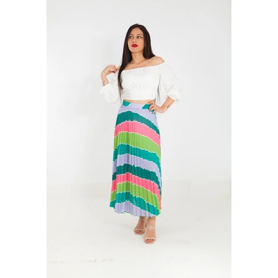 Dámska plisovaná sukňa zelená