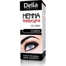 Přípravky na obočí Delia Henna prášková barva na obočí a řasy Black 1,5 g