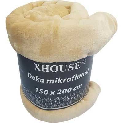 Bazyl.cz Mikroflanelová deka Béžová 150x200