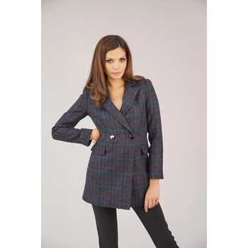 Image 1 of Radek's Collection Дамско палто еждневен модел с десен от фино каре 42115-993