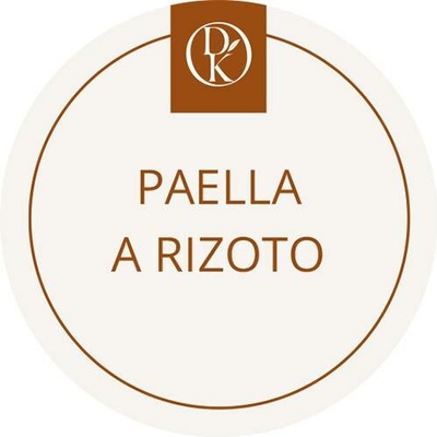 Davídkovo koření Etiketa Paella a rizoto béžová průměr 4,5 cm 1 ks