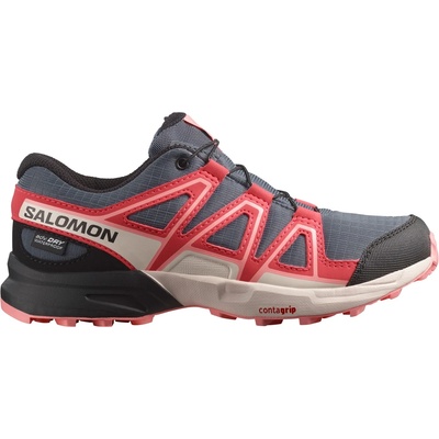 Salomon Детски маратонки Salomon Kid's Speedcross Waterproof Trail running shoes - Grisaille / Hushed Violet / Rouge Red - размер 28 (EU) (702-4203-0711)