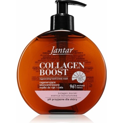 Farmona Jantar Collagen Boost regeneračný sprchový gél na ruky a telo 400 ml