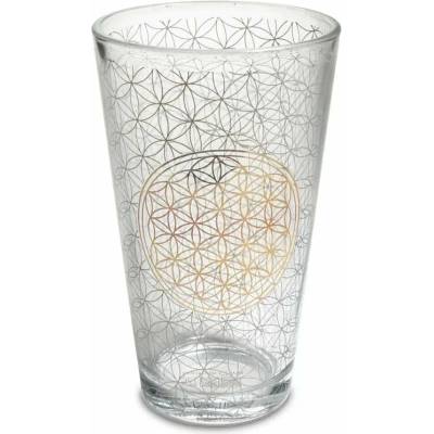 Phoenix Import Sklenený pohár na pitie Kvet života 480 ml