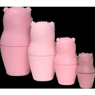 Label Label silikonová matrioška Medvídek růžová