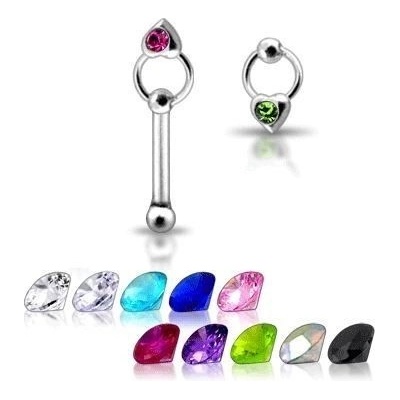 Šperky4U stříbrný piercing do nosu srdíčko N01039-A