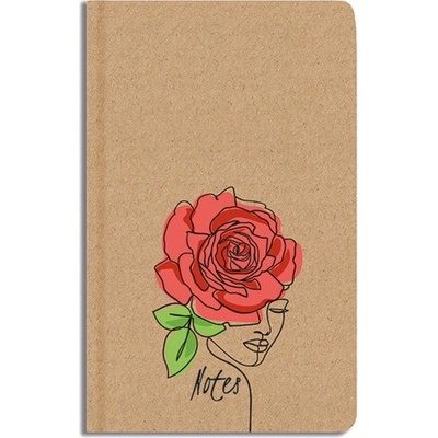 Notes linkovaný A5 kraft Růže