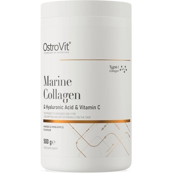 OstroVit Marine Collagen & Hyaluronic Acid Powder | with Vitamin C [500 грама] Ананас - Манго