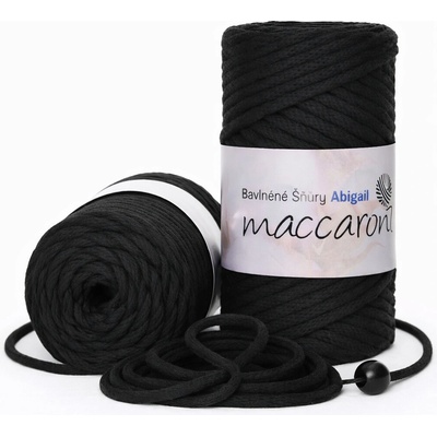 Bavlněná šňůra Abigail 5 mm černá 106-01