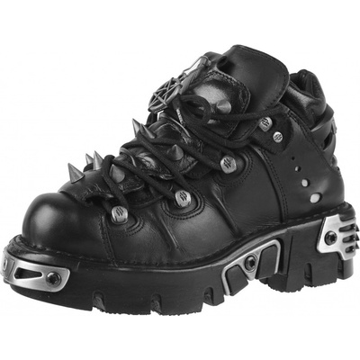 New Rock topánky kožené Prick Shoes 110-S1 čierne