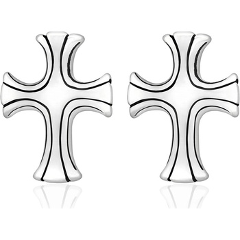 Sam's Artisans náušnice Cross Pattée chirurgická oceľ INM075