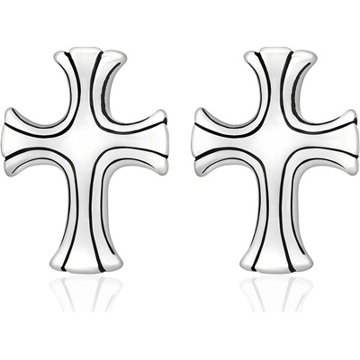 Sam's Artisans náušnice Cross Pattée chirurgická oceľ INM075