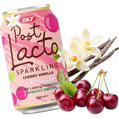 OKF PostLacto Zero Sugar Cherry Vanilla Sparkling Drink 350 ml