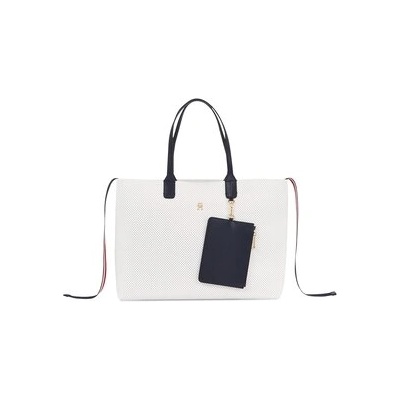 Tommy Hilfiger Дамска чанта Iconic Tommy Tote Perf AW0AW16104 Бял (Iconic Tommy Tote Perf AW0AW16104)