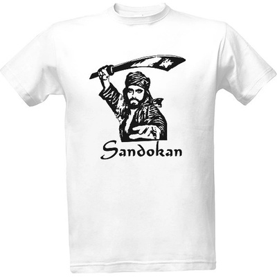 Tričko s potiskem Sandokan pánské bílá