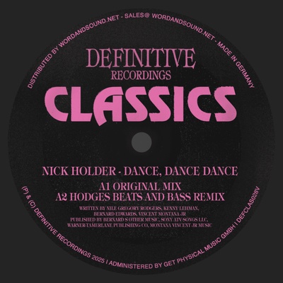 Nick Holder - Dance, Dance, Dance (Orig, Hodges, Trackheadz Rmxs) (a8396eec-c643-49eb-9c4a-00e5dcb6efc1)