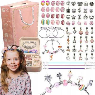 SATIS SADA NA VÝROBU NÁRAMKOV A NÁHRDELNÍKOV DIY Charms ŠPERKY KORÁLKY