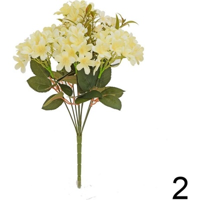 Kytica Hortenzia 38cm zamat biela 243790B