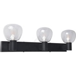 Polux Стенно осветително тяло за баня POLA 3xG9/5W/230V IP44 черно/прозрачно (SA2405)