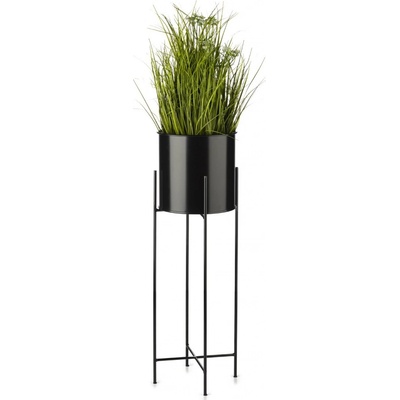 HowHomely KOVOVÝ KVETINÁČ SO STOJANOM DARK 75X21 CM ČIERNA