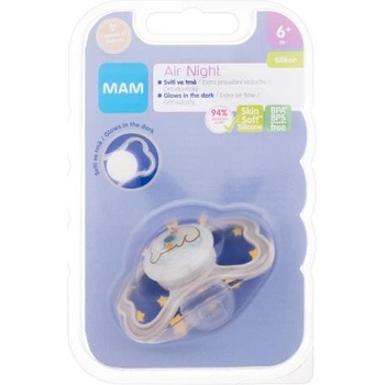 MAM Air Night Silicone Pacifier 6m+ Koala силиконов биберон, щадящ кожата