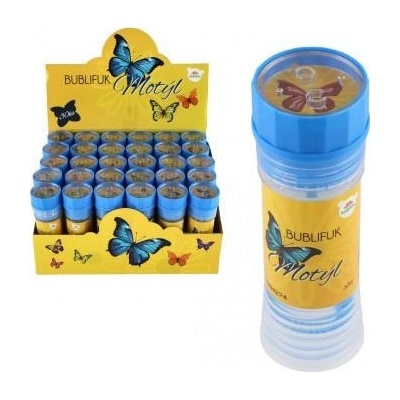 Bublifuk Motýľ 50ml 11cm mix druhov 30ks v boxe