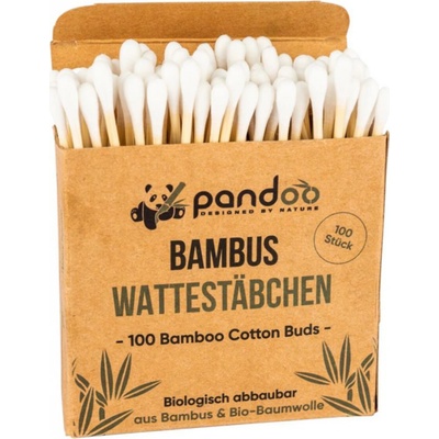 Pandoo Bambusové vatové tyčinky do uší 100 ks