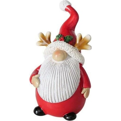 Boltze Home Figurka baculatý skřítek LUMPI, výš, 10,5 cm, polyresin červená