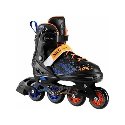 NILS Extreme Rollers Nils Extreme NH18190A SKATES 4in1 BRAVE BLUE-ORANGE SIZE S (29-33) WITH DIM. FV. HOCKEY NILS EXTREME
