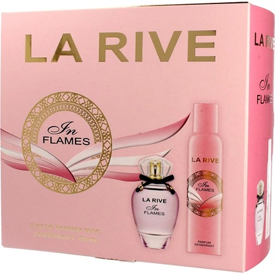 La Rive дамски подаръчен комплект, EDP 90ml, дезодорант 150мл, Flames
