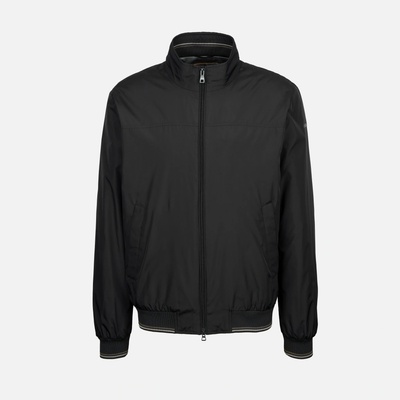 Geox Men's Black Jacket Jharrod Mens čierna