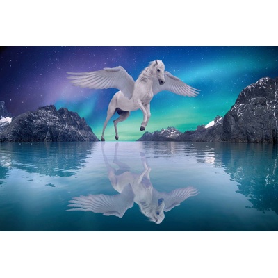 DIMEX ART Флизелинов фототапет пегас и езерото 375 x 250 см