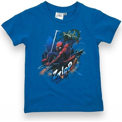 Marvel chlapecké modrá tričko s krátkým rukávem SPIDERMAN Tyrkysová