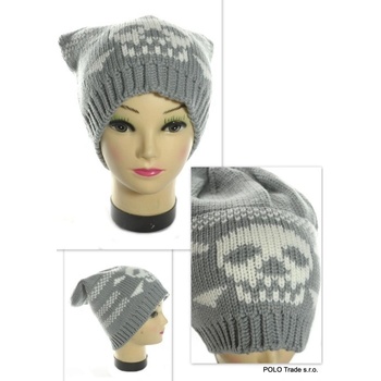 Čiapka pánska lebka Biela