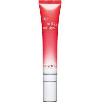 Clarins Lip Milky Mousse Сатенен балсам за устни 01 Milky Strawberry 10 мл