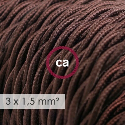 Creative Cables 3x1,5mm² spirálový hnědý 1 m