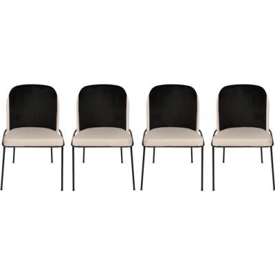 Sconto Dore Krémová / Čierna 4 Ks