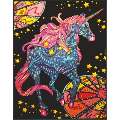 Colorvelvet Sametový obrázek Jednorožec 47x35cm COLORVELVET - RC_303873