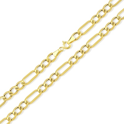 Lillian Vassago Celozlatý řetízek figaro LLV31-GCH076 Žlutá