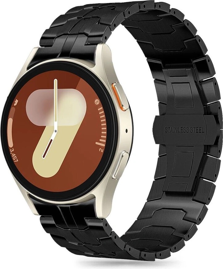 Tech-Protect Стоманена верижка за Samsung Galaxy Watch 4/5/5 Pro/ 6/7/FE от Tech-Protect Stainless Line - Черна (5906302313563)