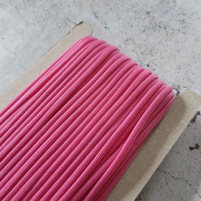 PARACORD 550 - 407 - růžová - balení 25 metrů