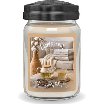 Candleberry Candle Sametový bílý čaj 624 g