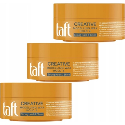 Taft Vosk na vlasy Silná fixace a lesk Kreativní modelování 75 Ml x3