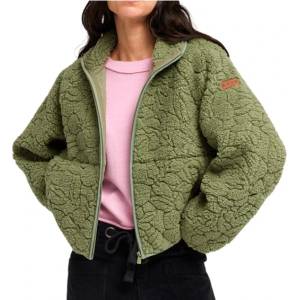 Roxy Дамско поларено яке Roxy Women's Blurry Cloud Print Fleece jacket - Oil Green Outline Mo - размер XXL (105-6957-0316)