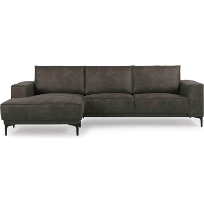 Scandic Ъглов диван в черно и сиво от изкуствена кожа (ляв ъгъл) Copenhagen - Scandic (14499SN PRESTON 96)