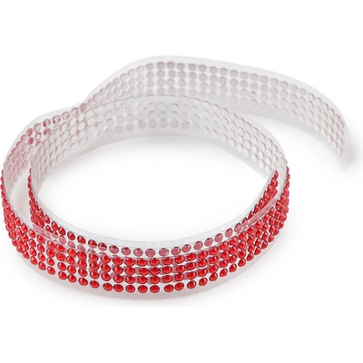 Prima-obchod Samolepicí borta s kamínky šíře 12 mm, barva 6 červená