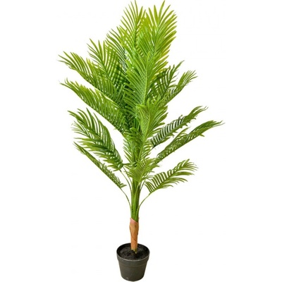 Velká umělá rostlina palma v tmavém květináči – 130 cm